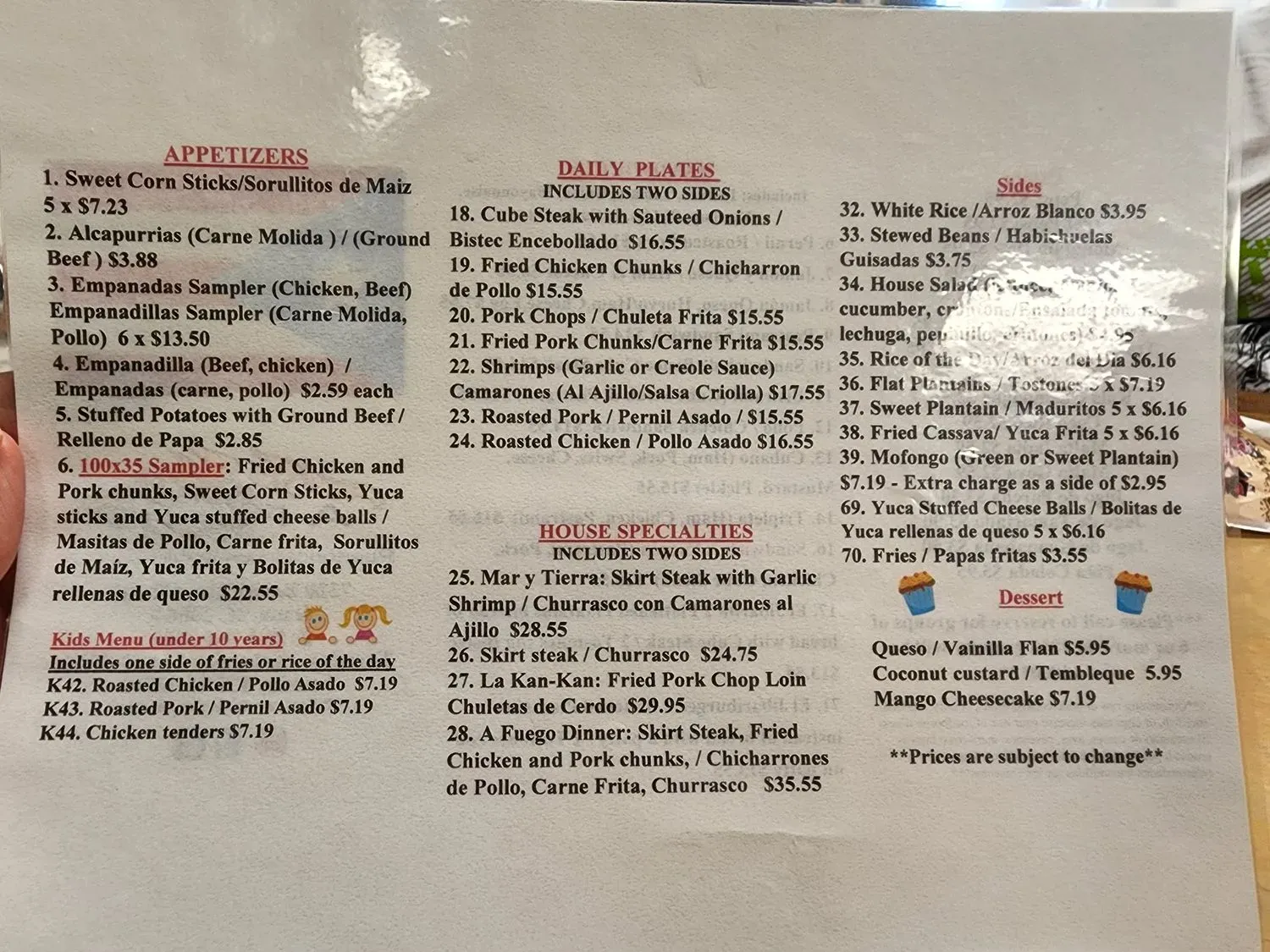 Menu 1