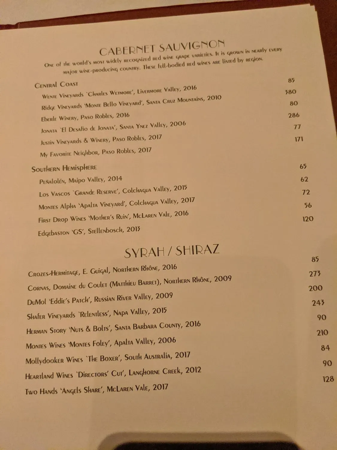 Menu 4