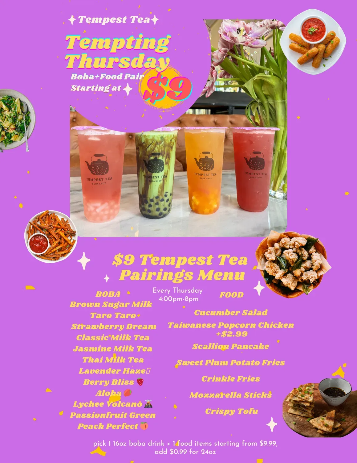 Tempest Tea Menu - Updated November 2025