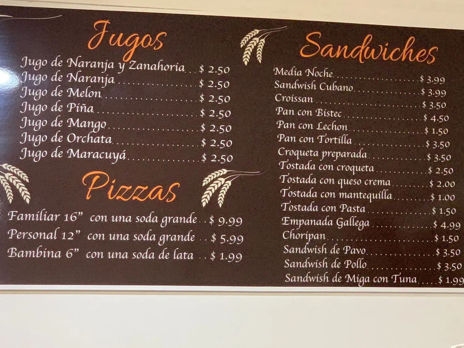 Menu 1