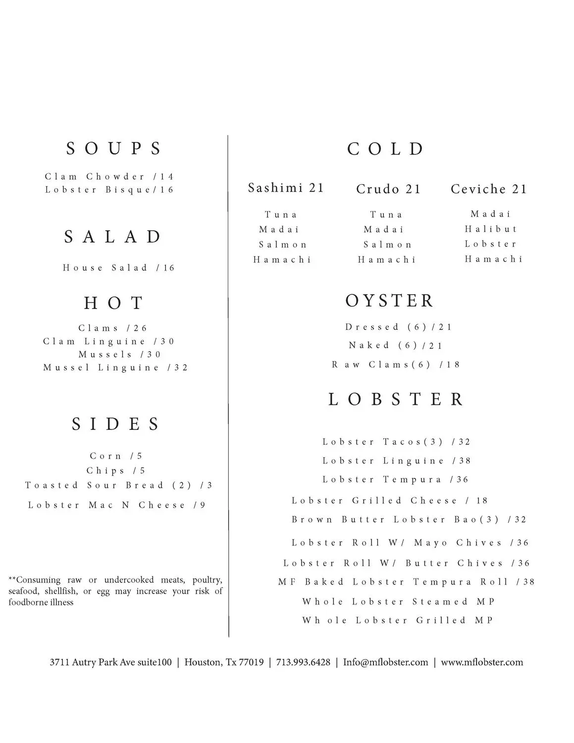 Menu 1