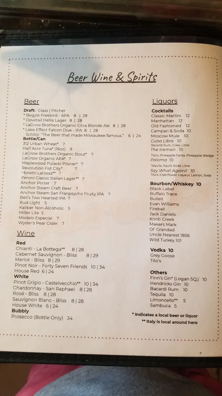 Menu 1