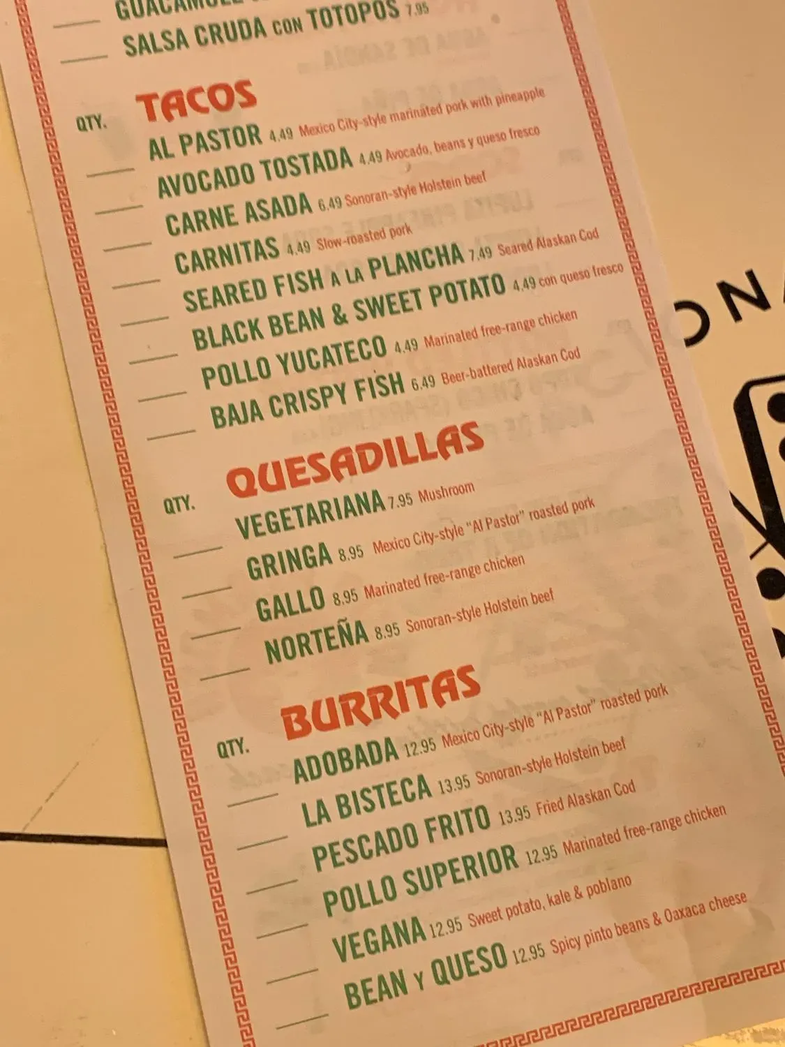 Menu 4