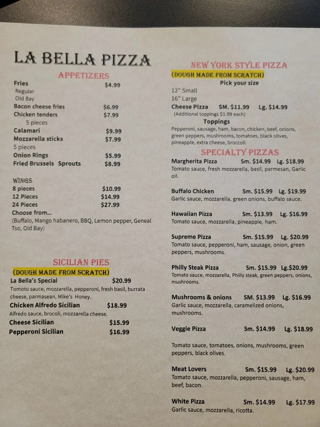 Menu 1