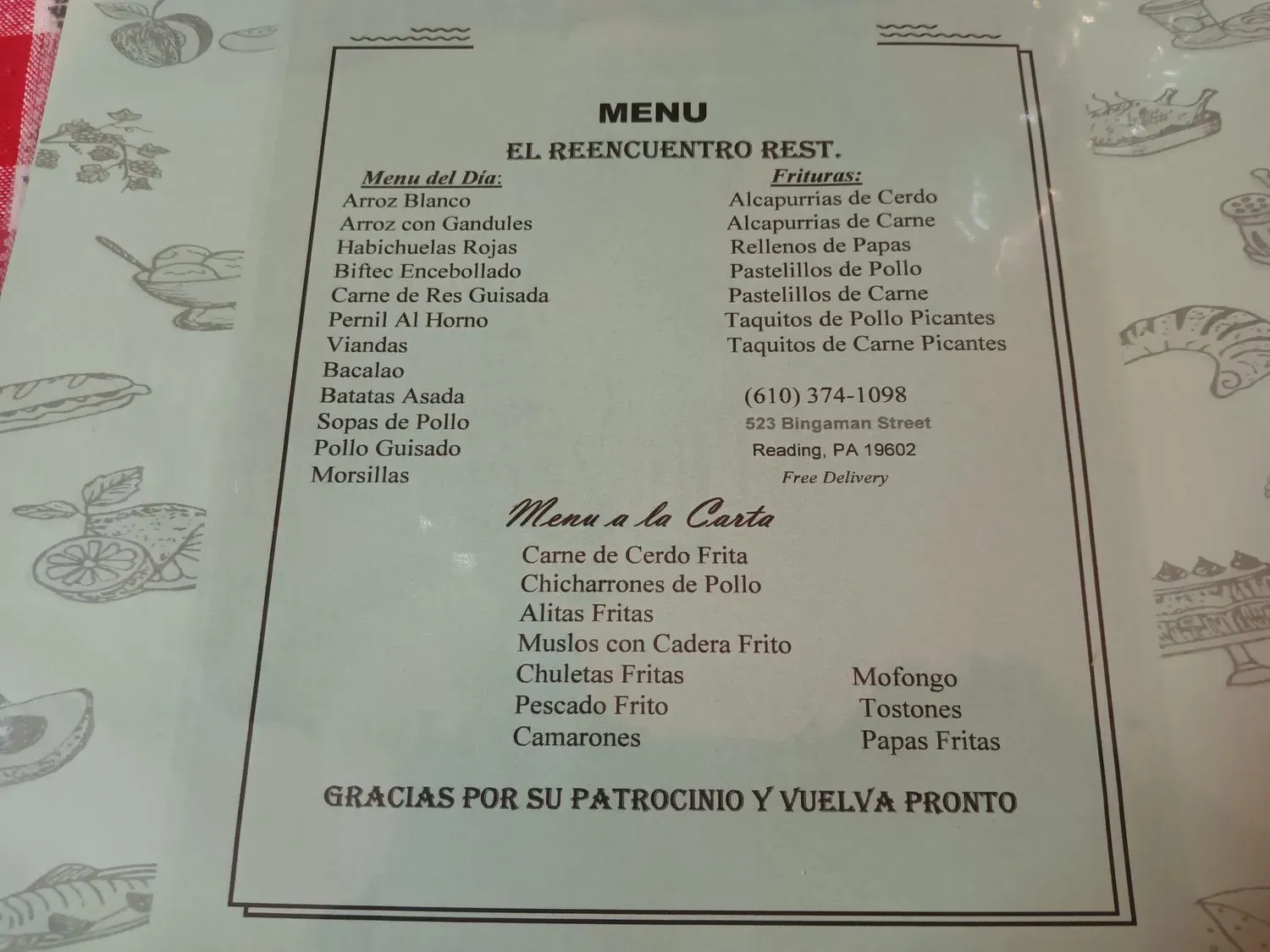 Menu 1