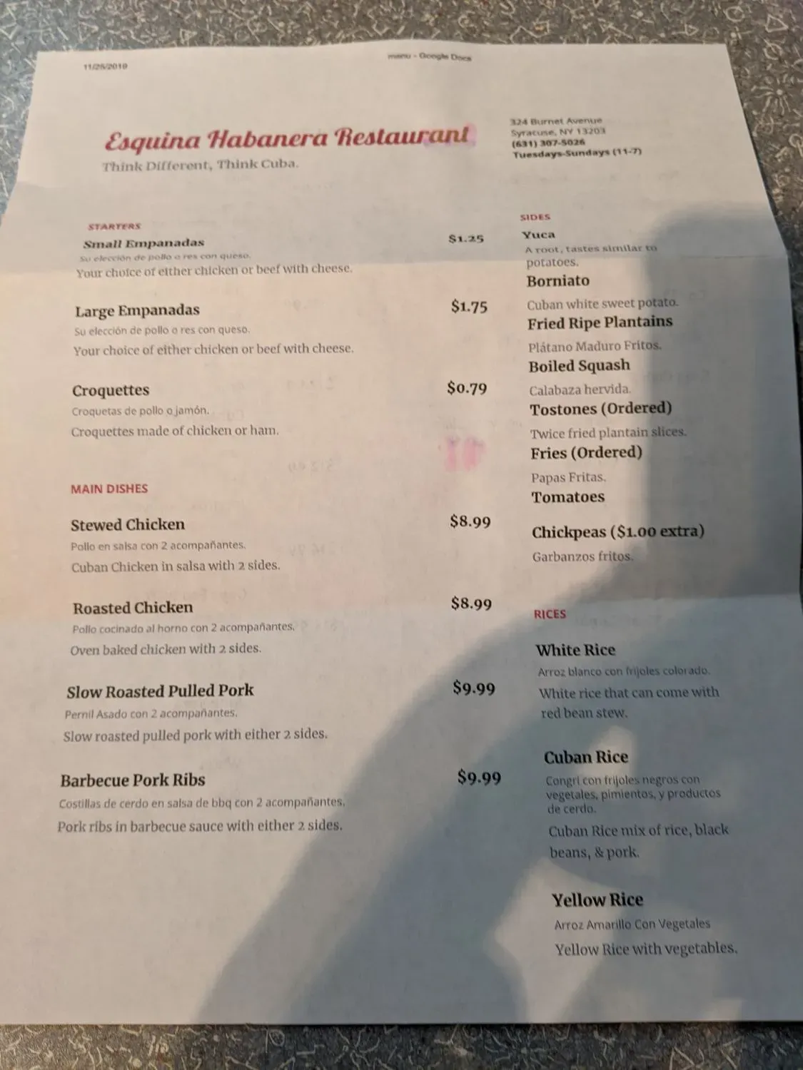 Menu 6