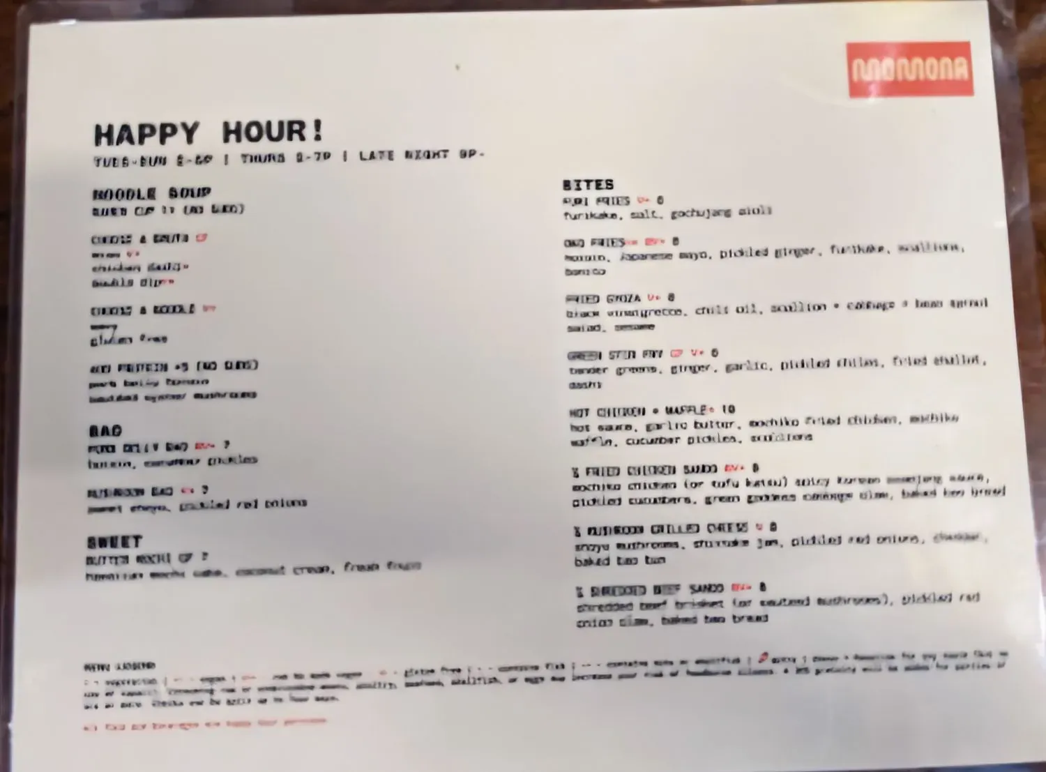 Menu 6