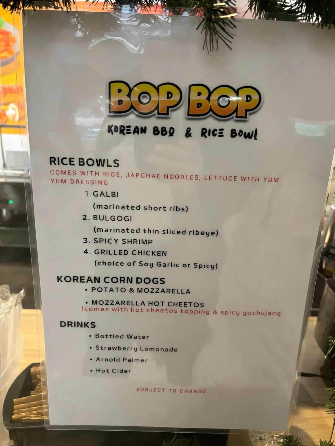 Menu 5