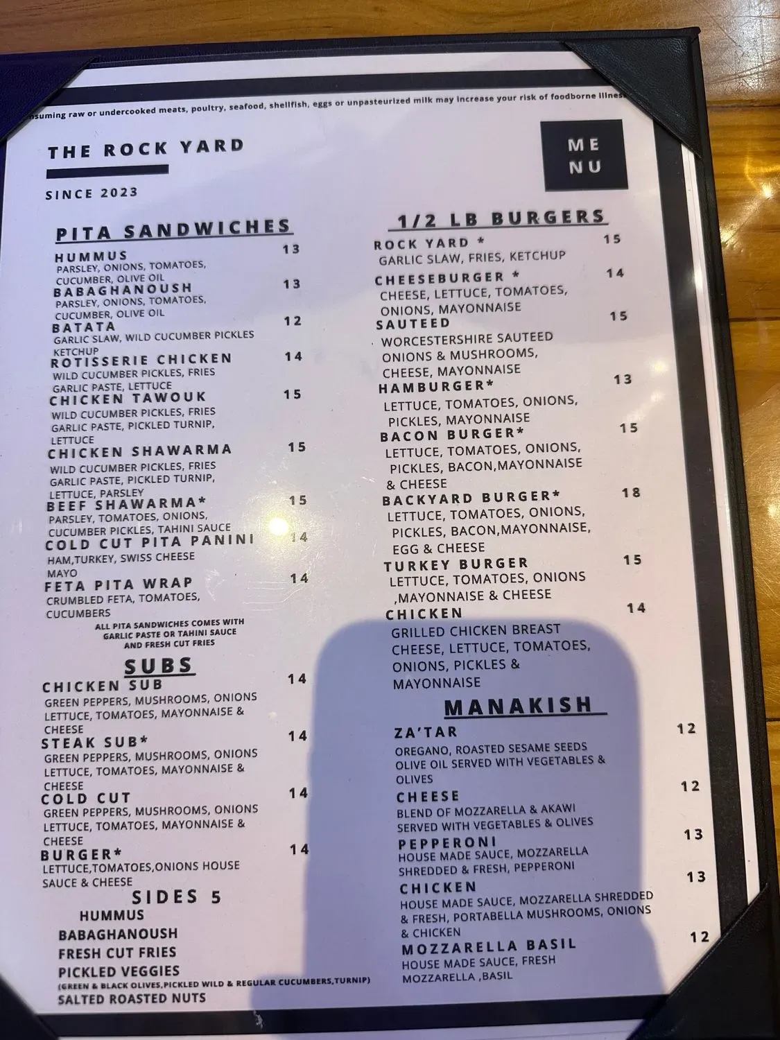 Menu 5