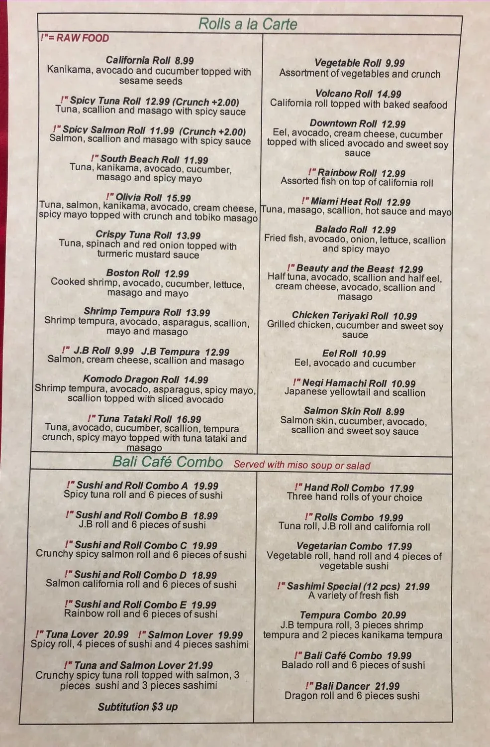 Menu 3