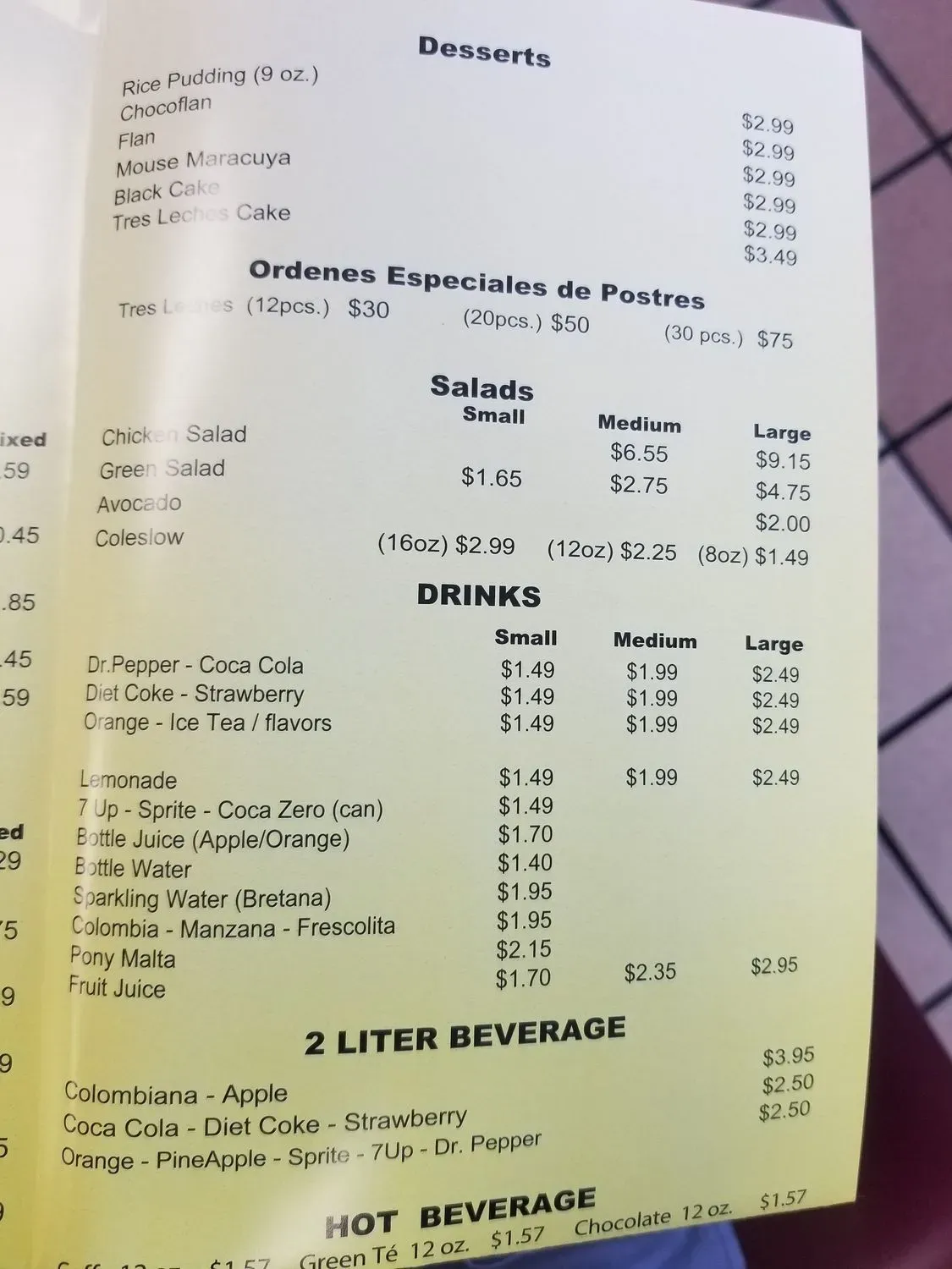 Menu 1