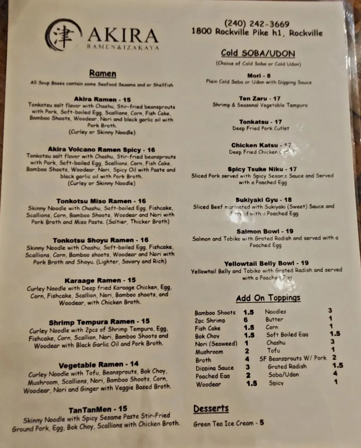 Menu 5