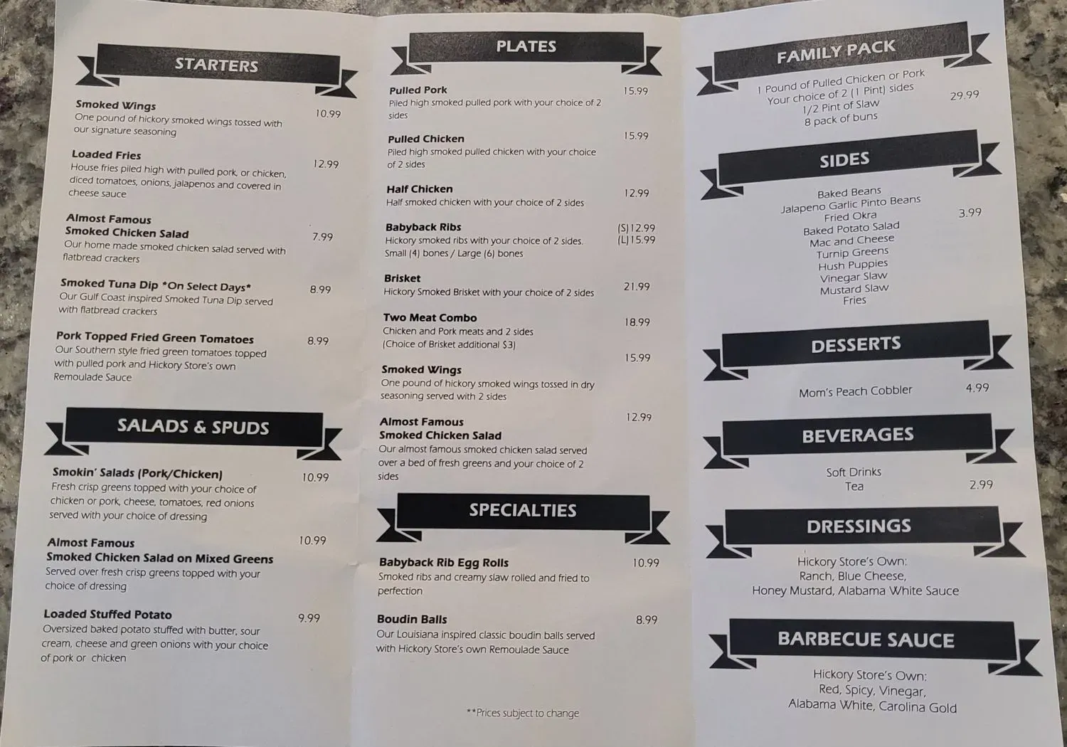 Menu 1