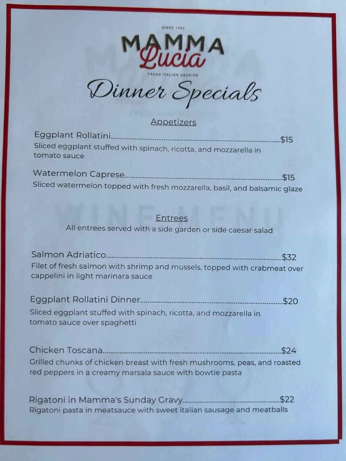 Menu 1