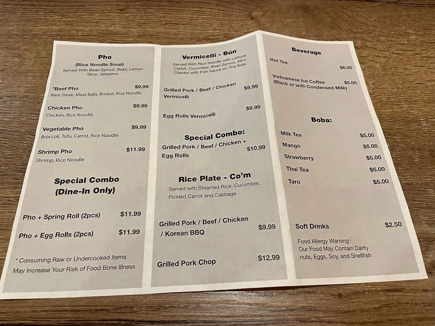 Menu 1