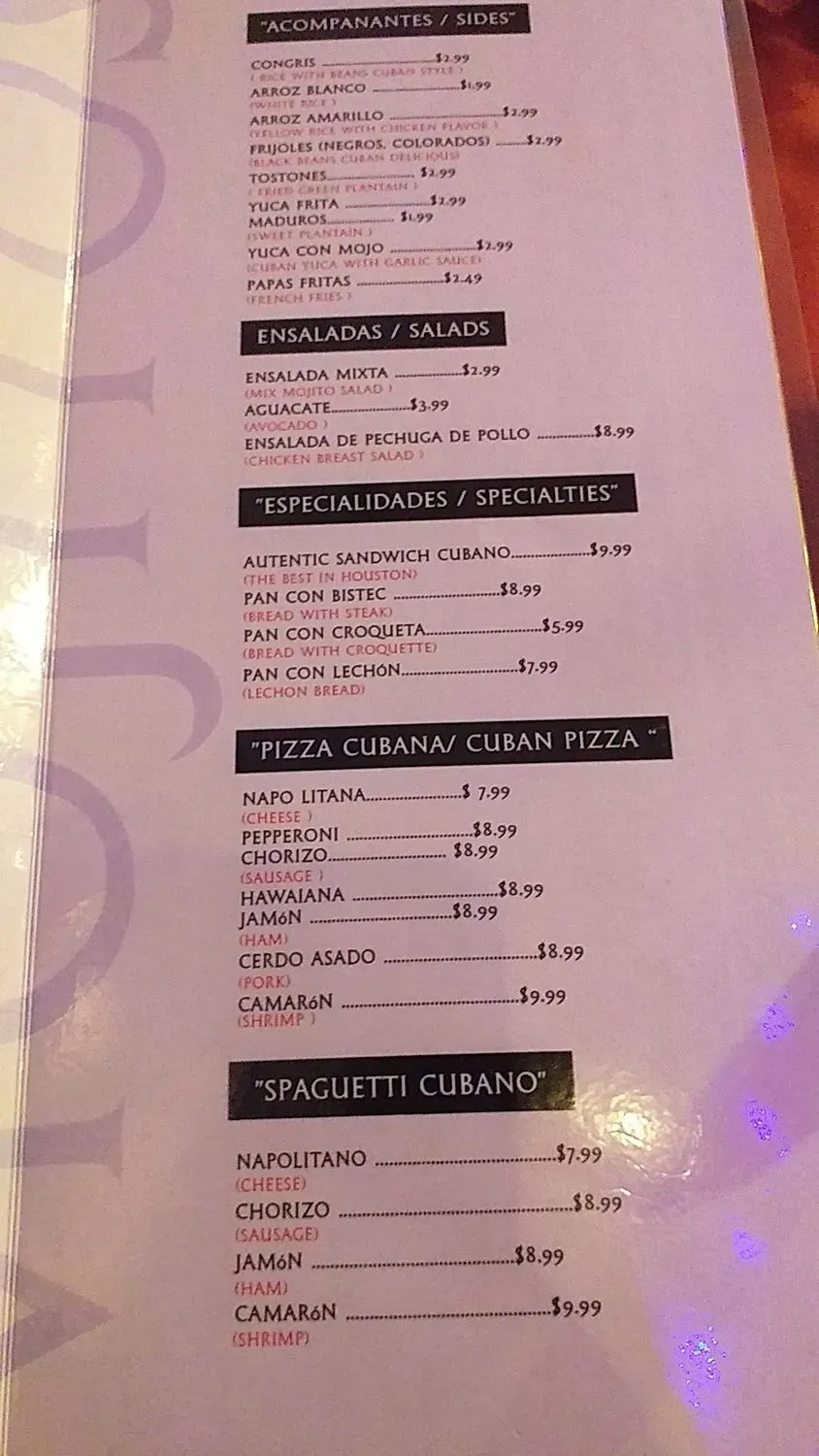 Menu 5