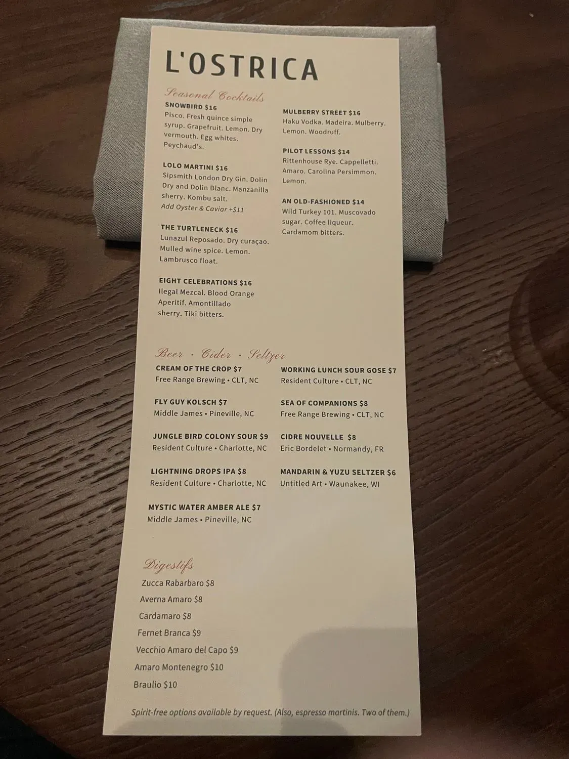 Menu 1