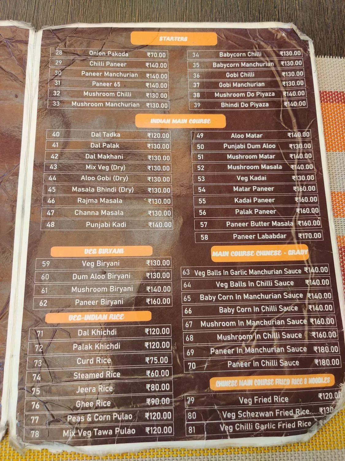 Menu 1