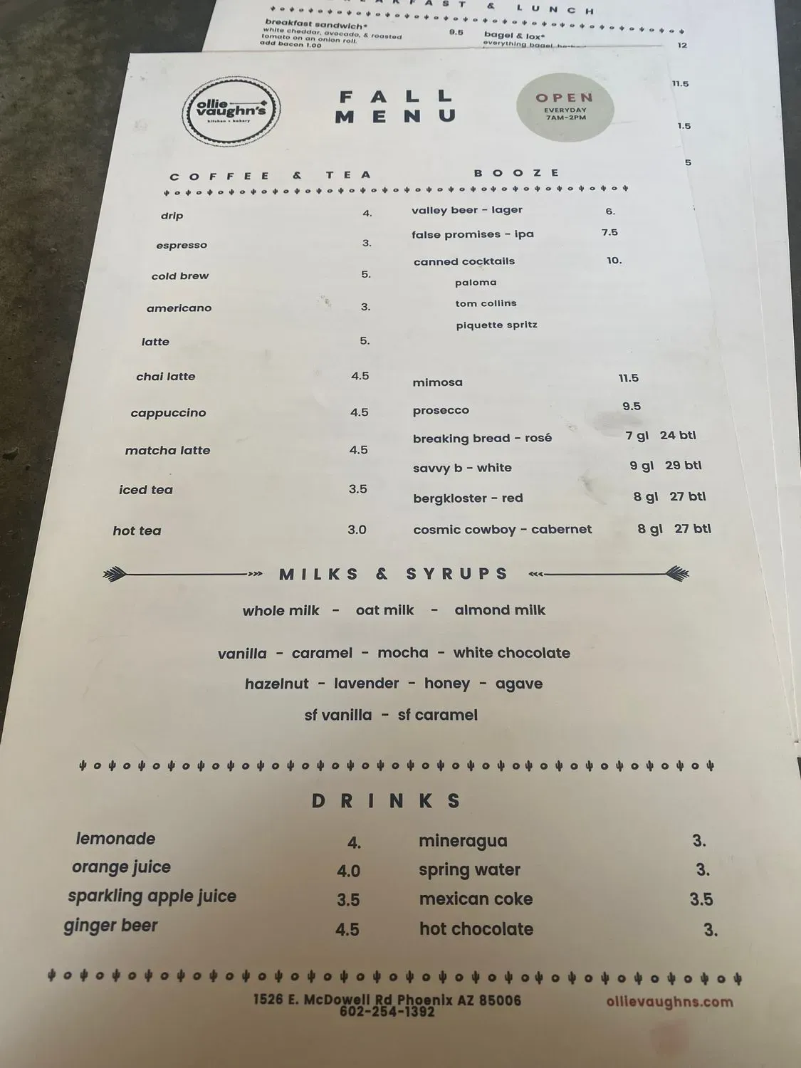 Menu 5