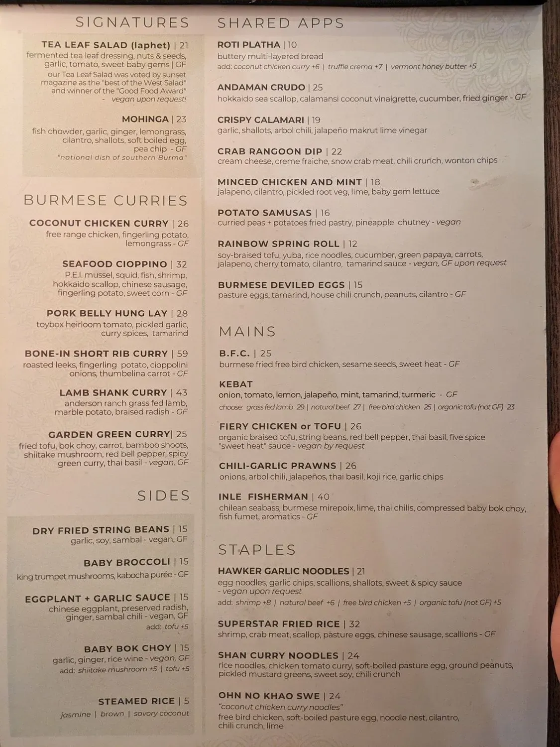 Menu 1