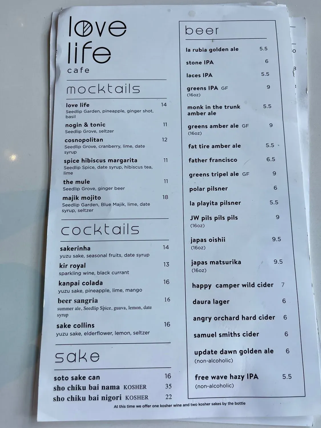 Menu 1