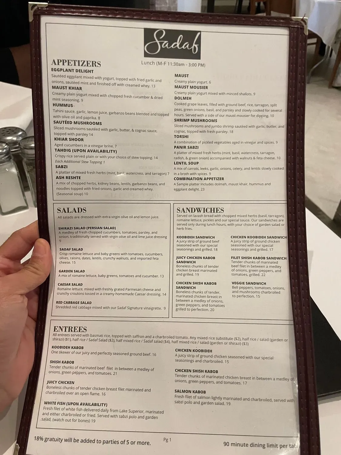 Menu 1