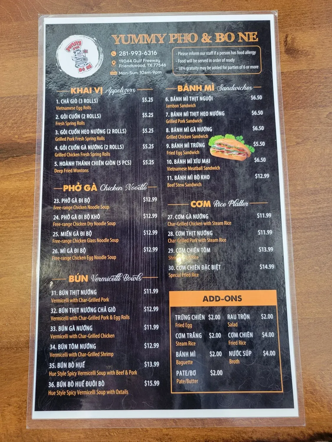 Menu 6