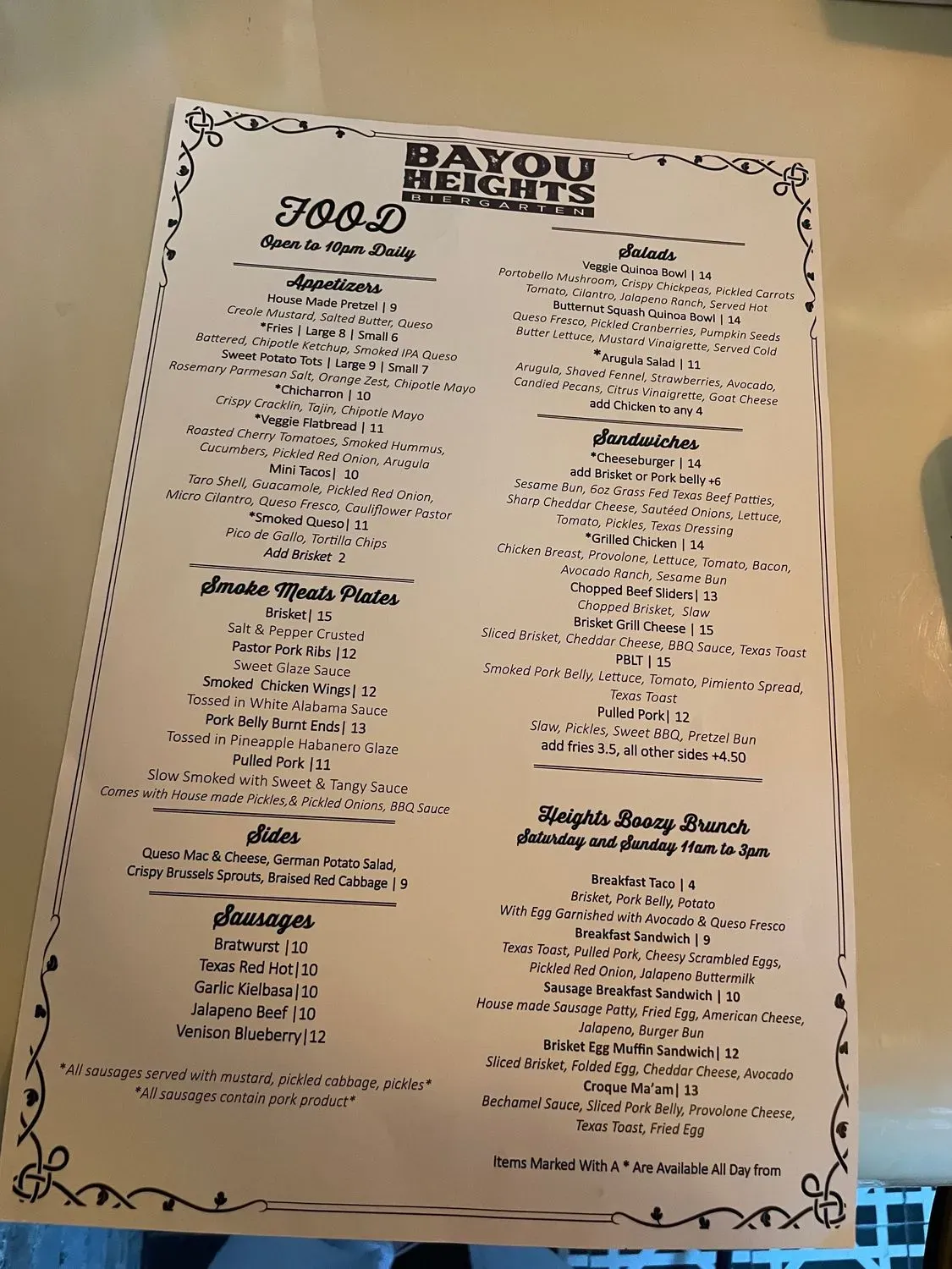 Menu 1