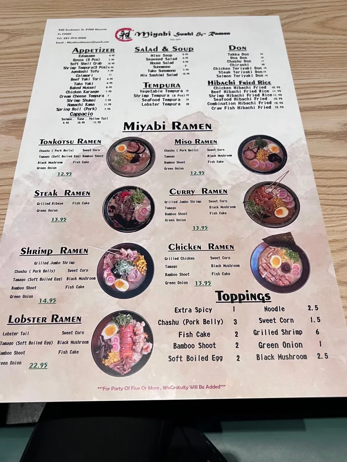 Menu 6