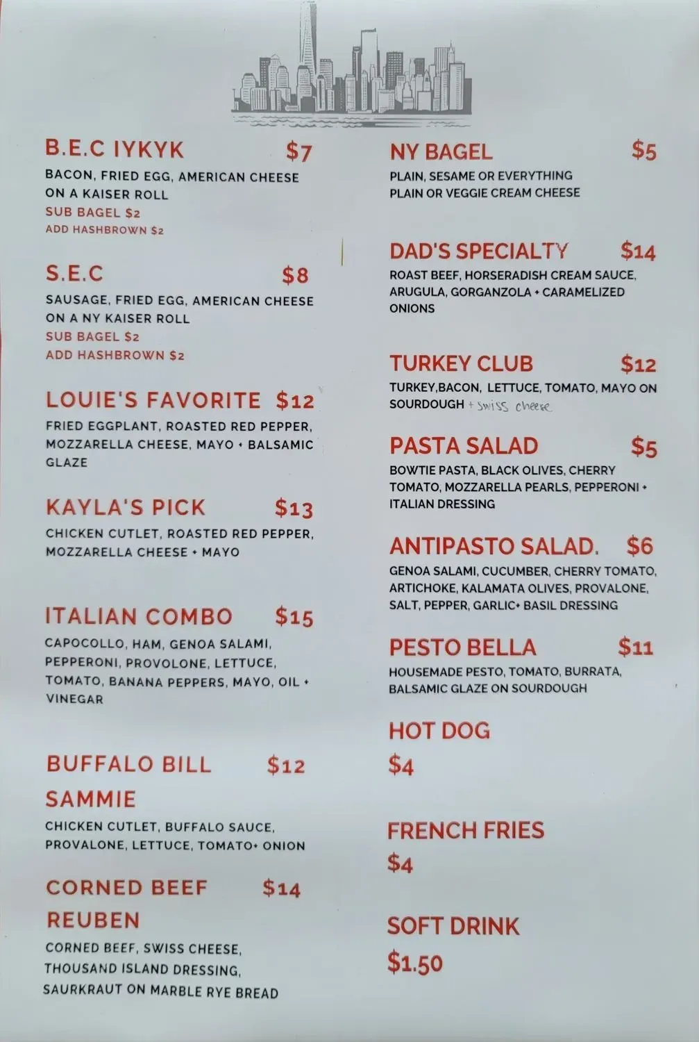 Menu 2