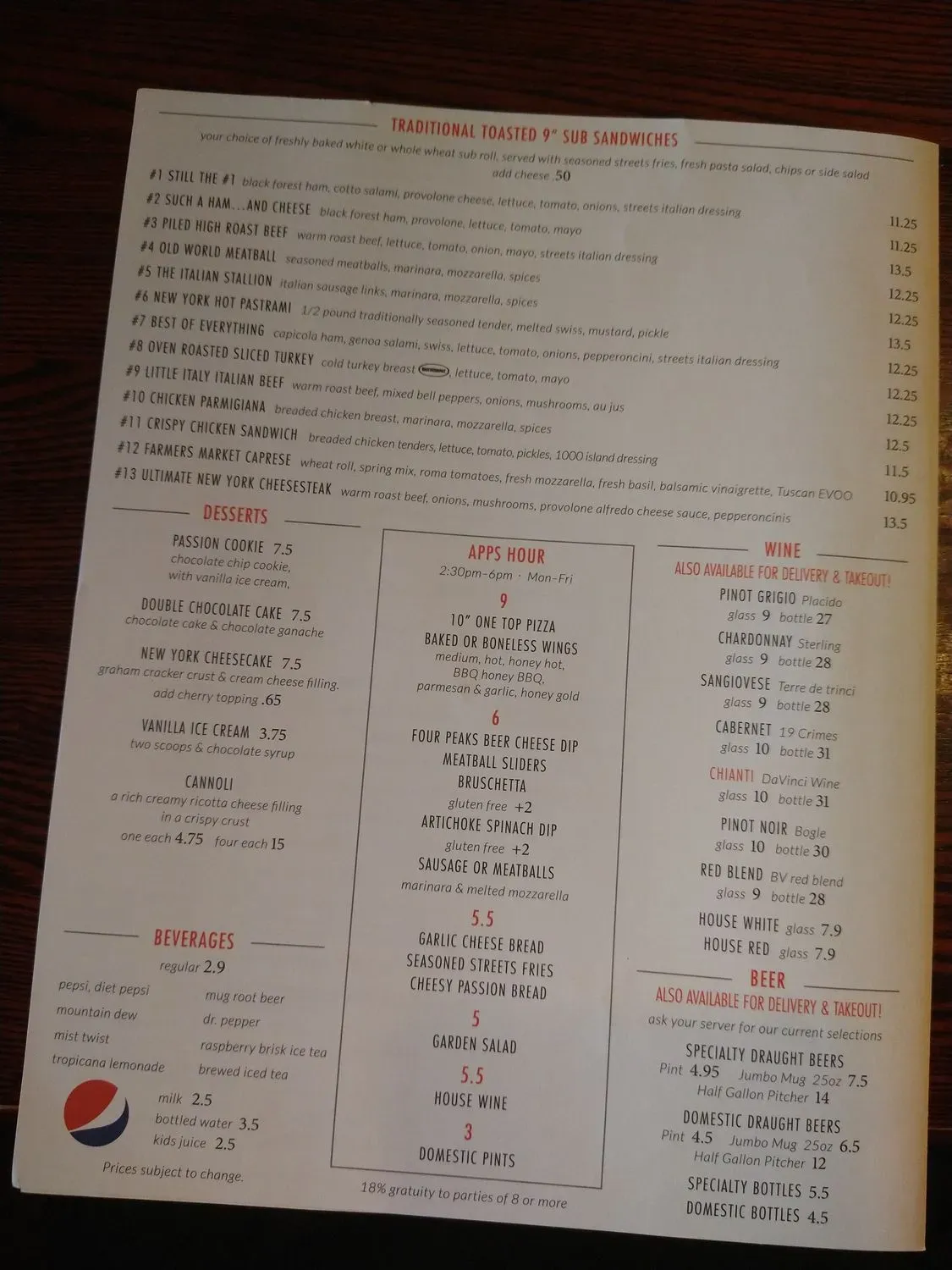 Menu 2