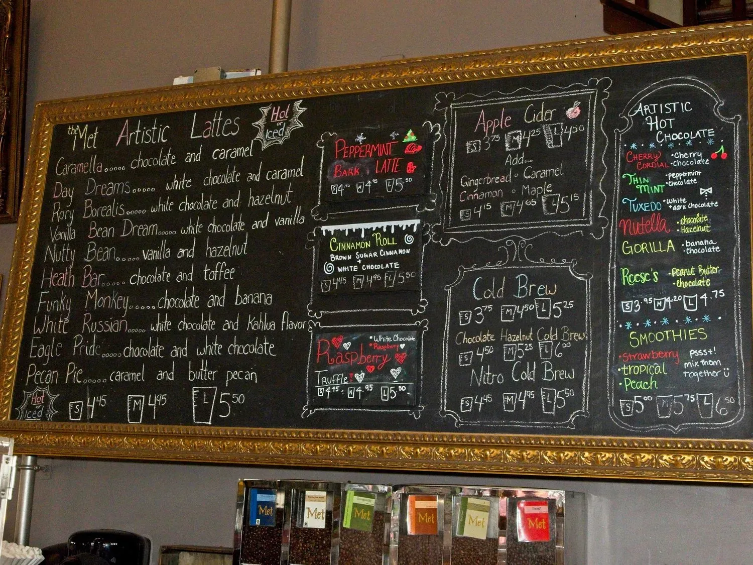 The Metropolitan Coffeehouse Menu - Updated November 2025