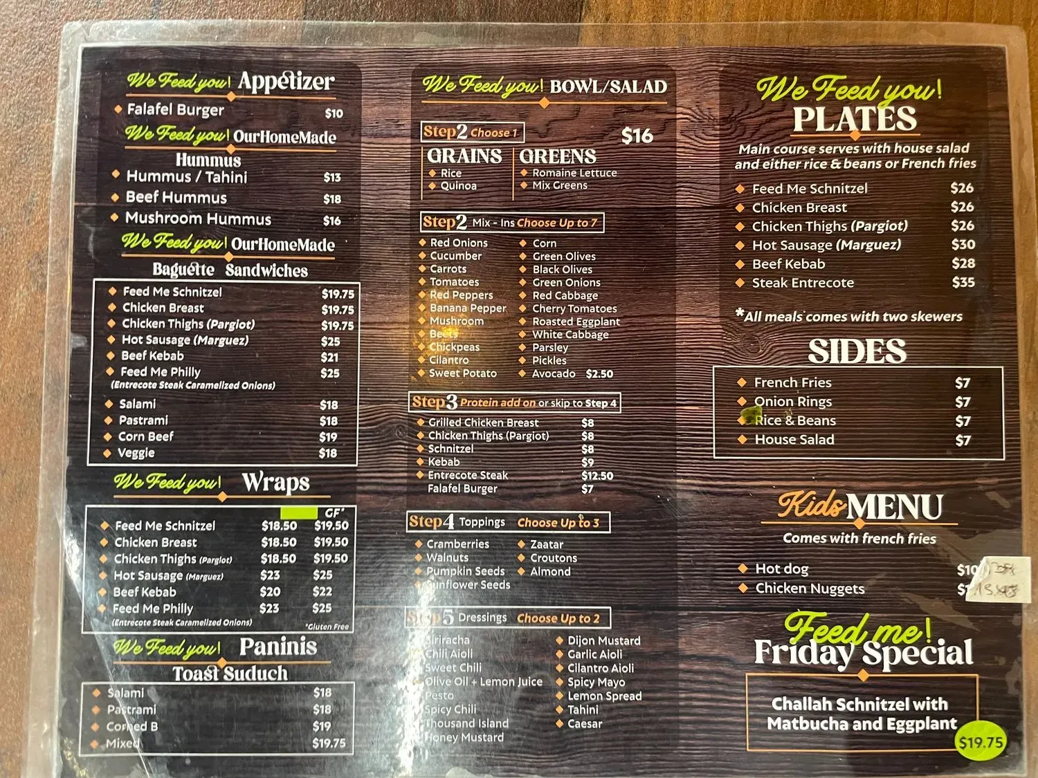 Menu 1