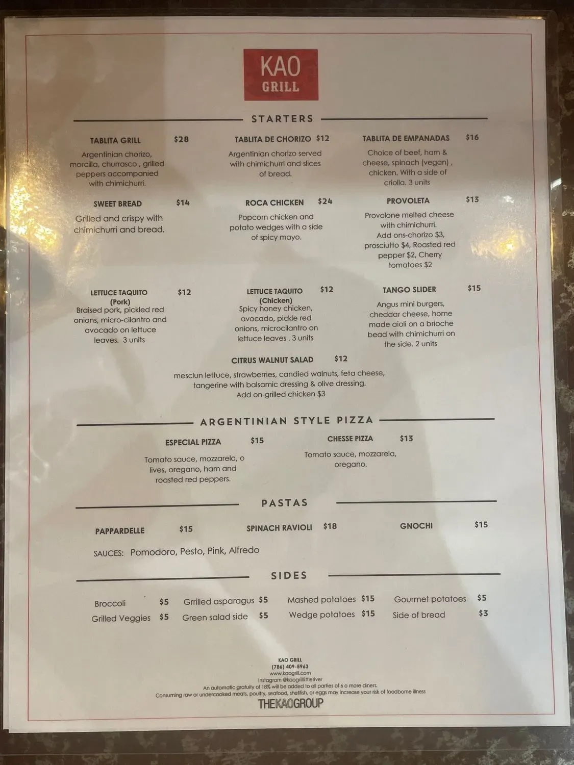 Menu 1