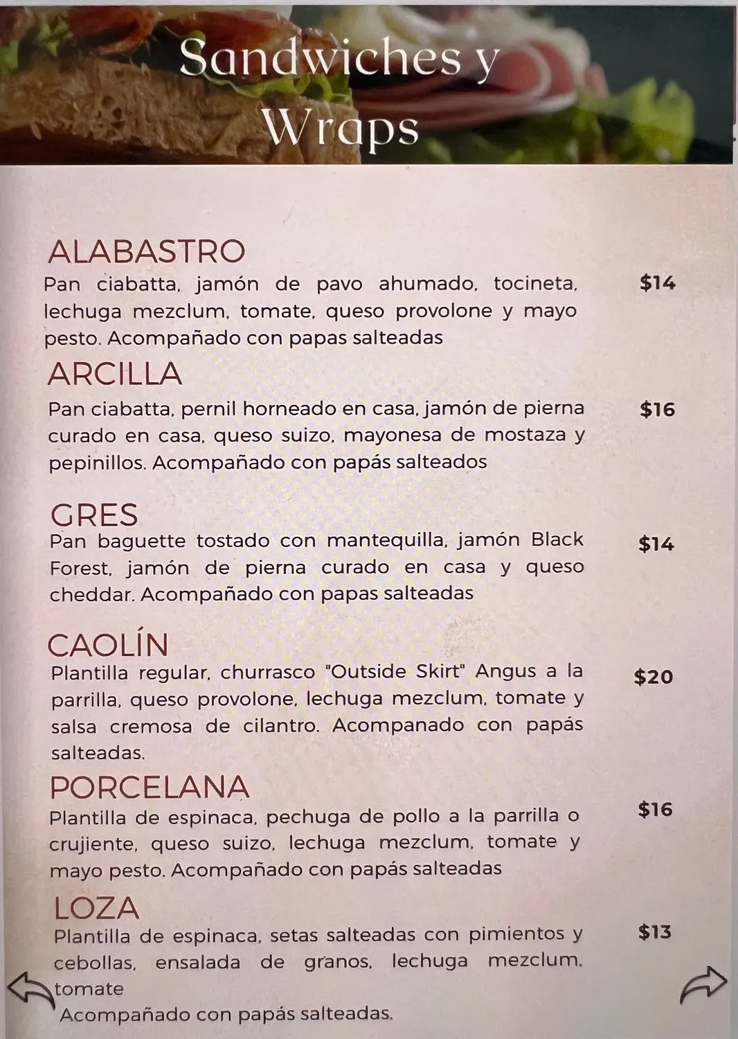 Menu 1