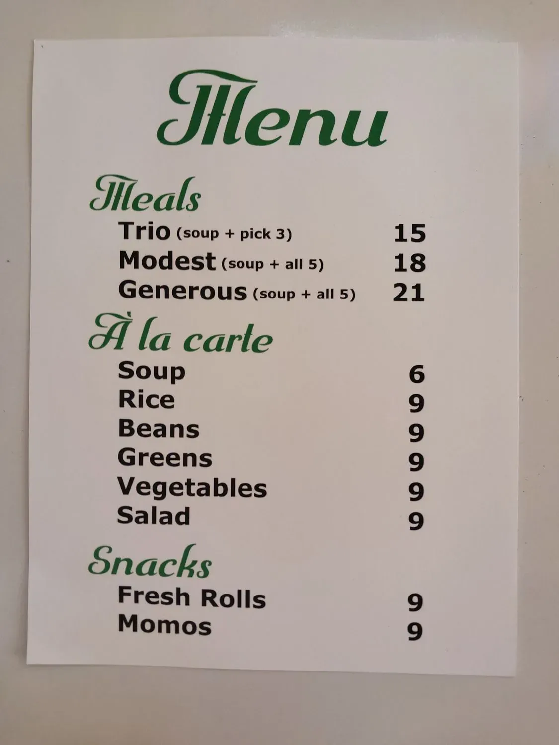 Menu 6