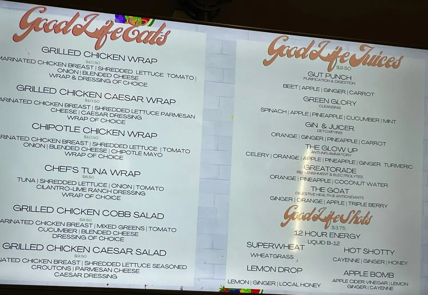 Menu 2