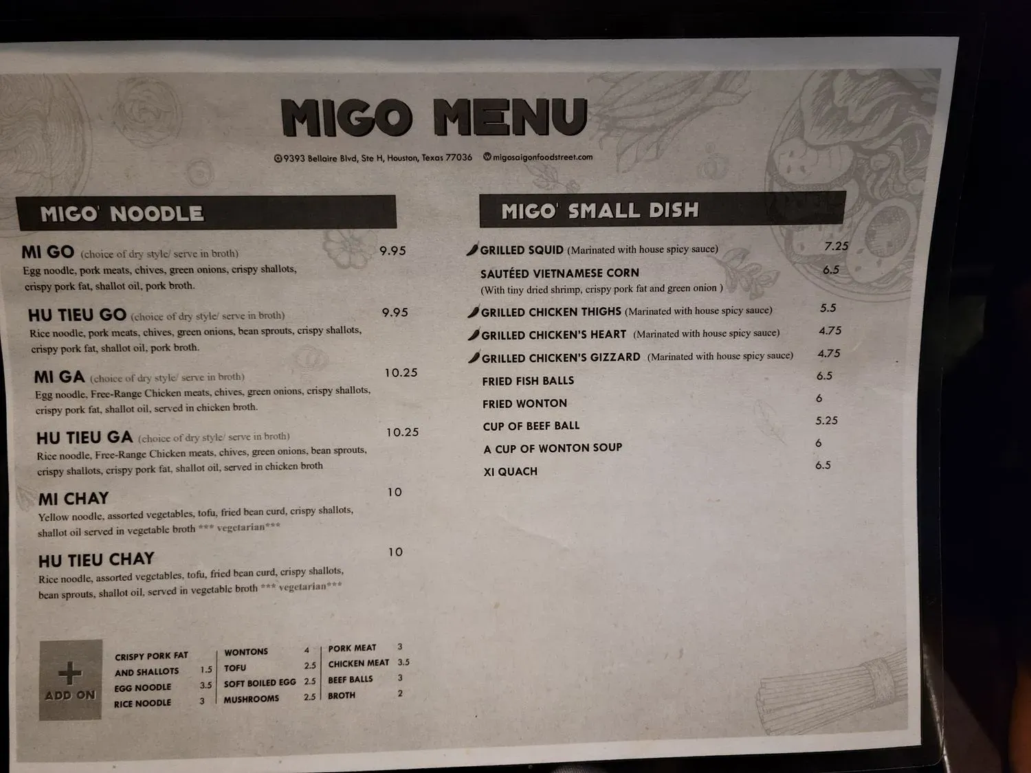 Menu 5