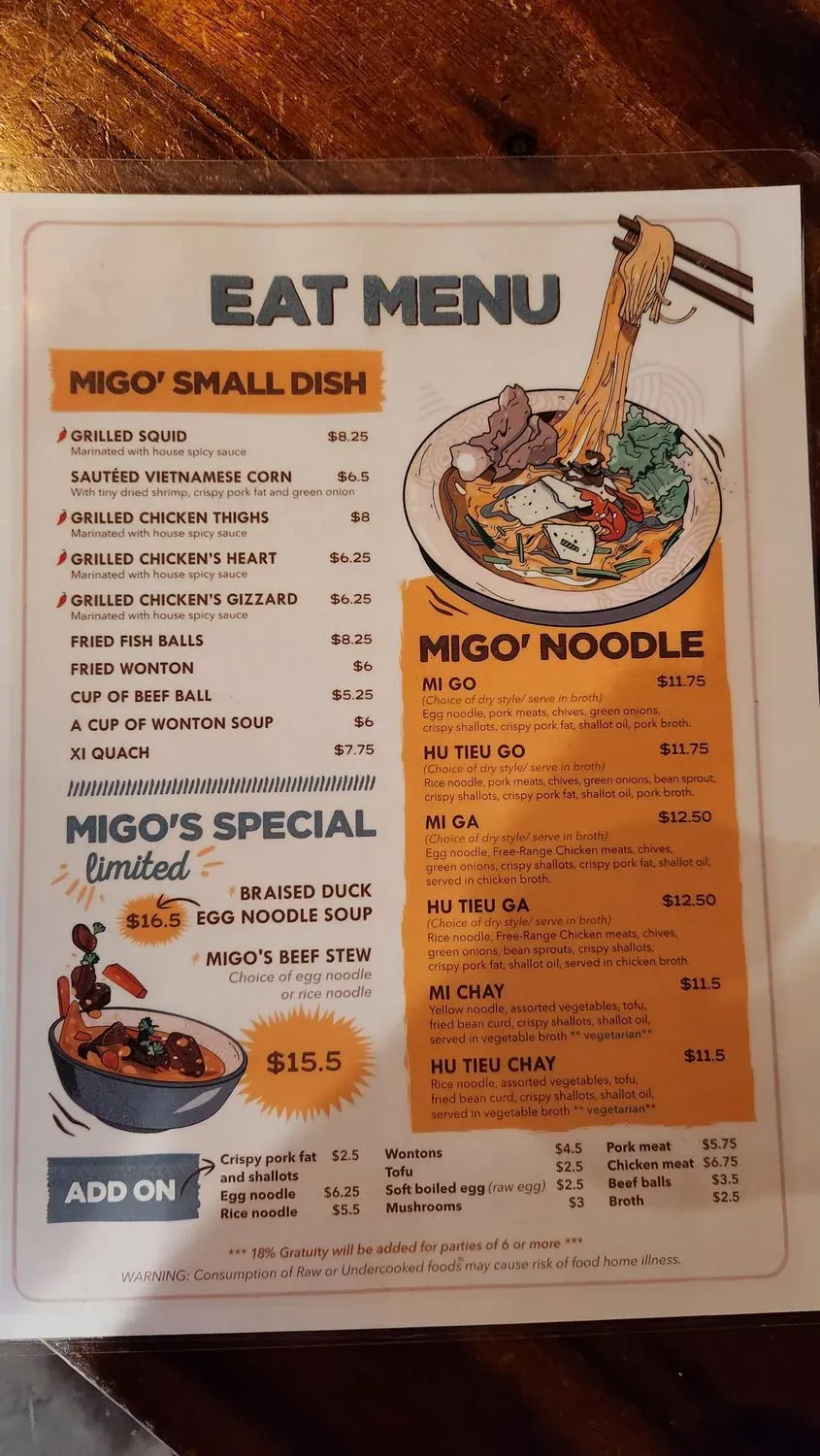 Menu 6