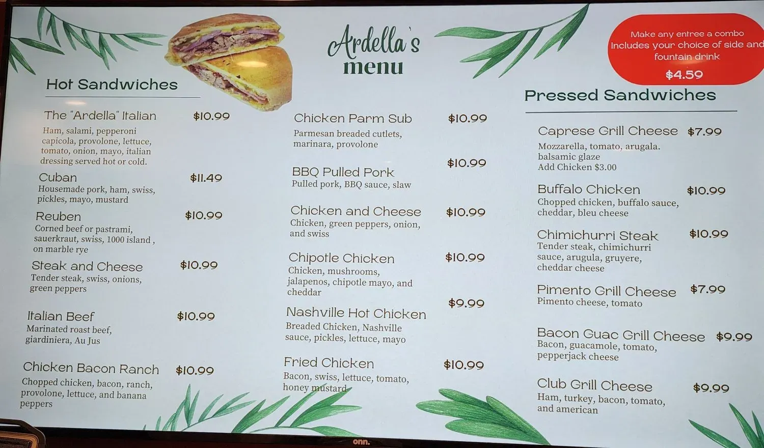 Menu 5