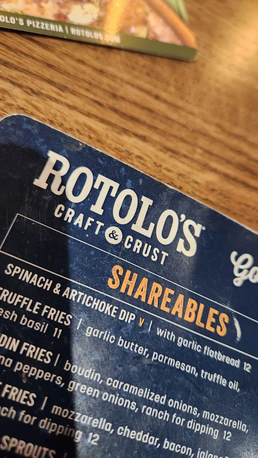 Rotolo's Craft & Crust Menu - Updated November 2025