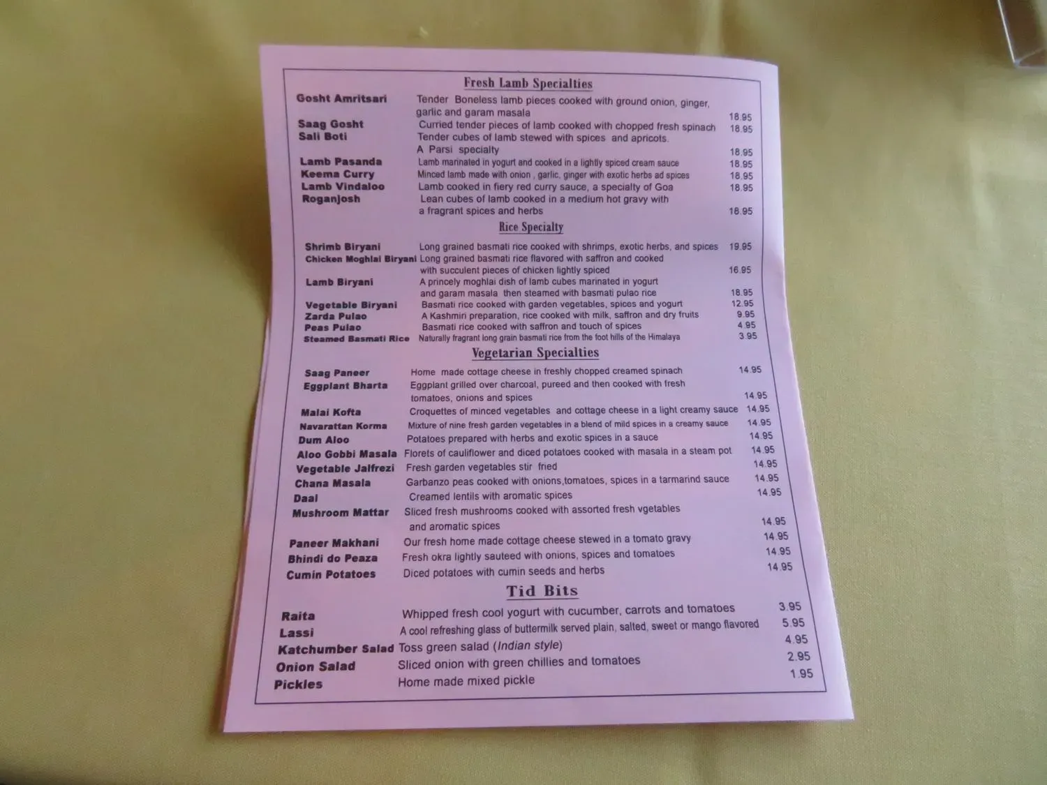 Menu 1