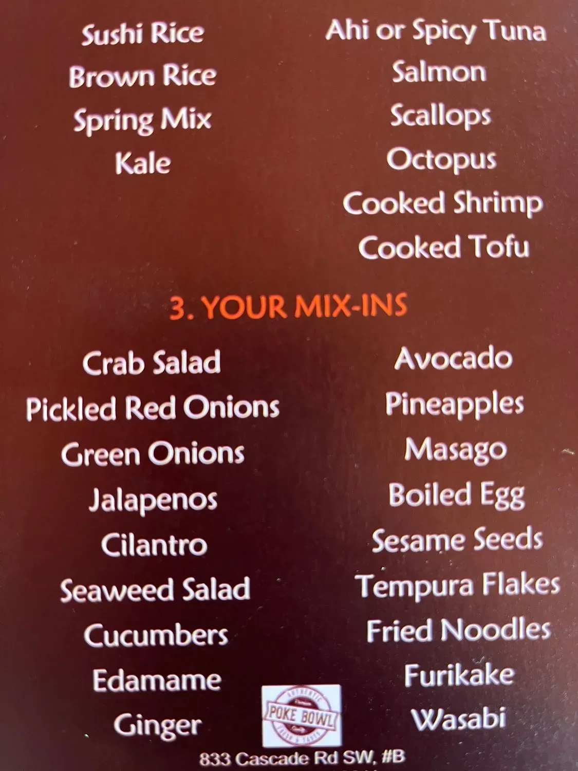 Menu 1