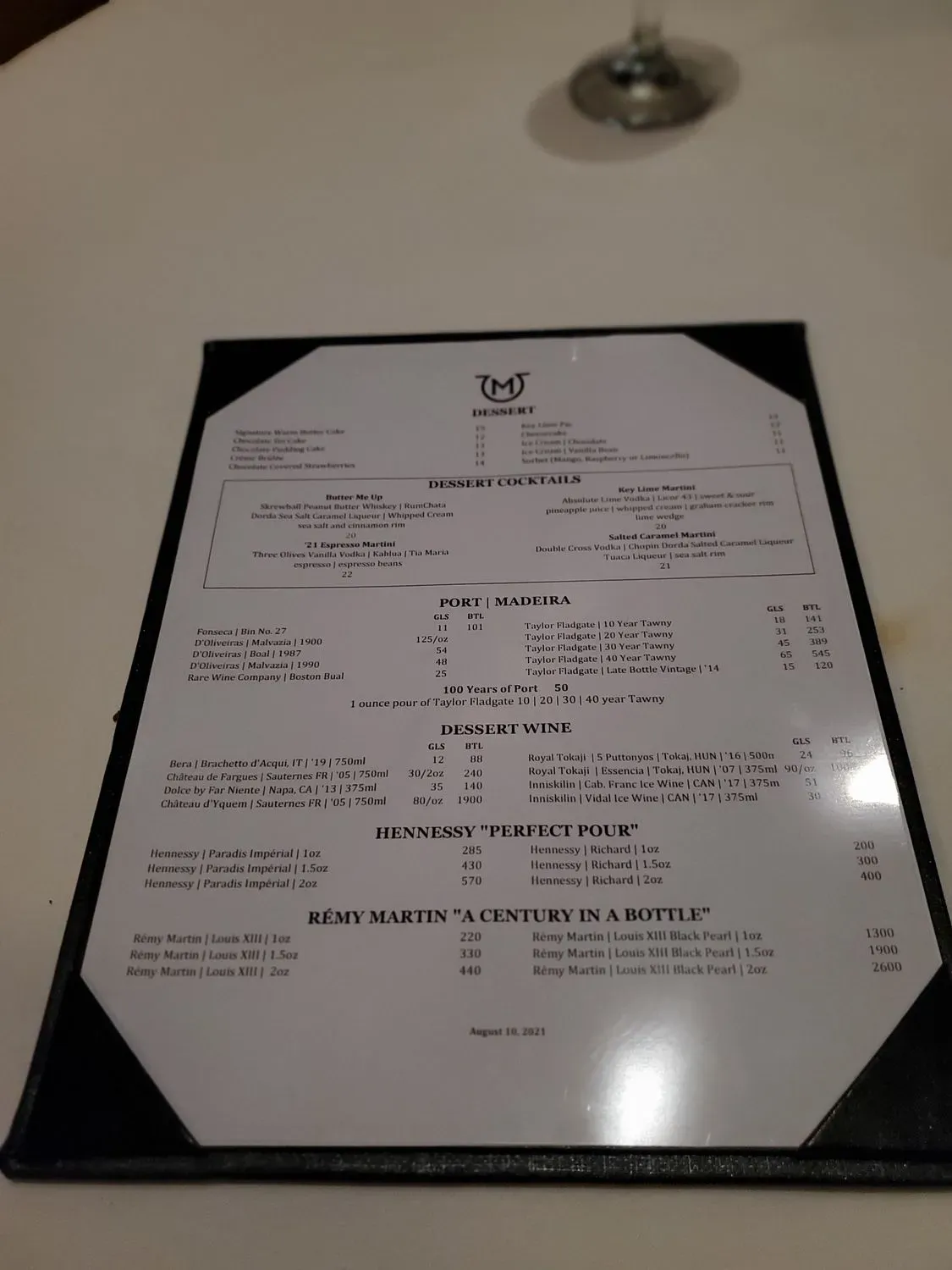 Mastro's Steakhouse Menu - Updated November 2025