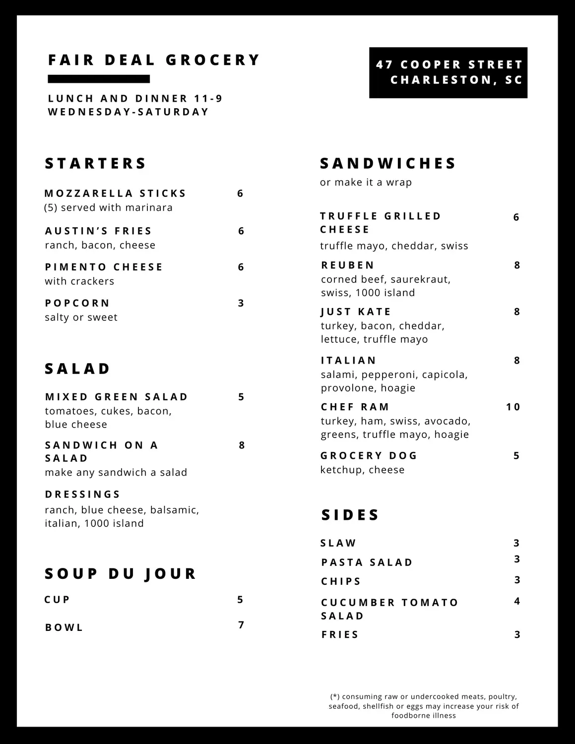 Menu 1