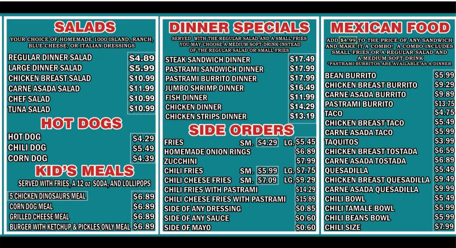 Menu 1