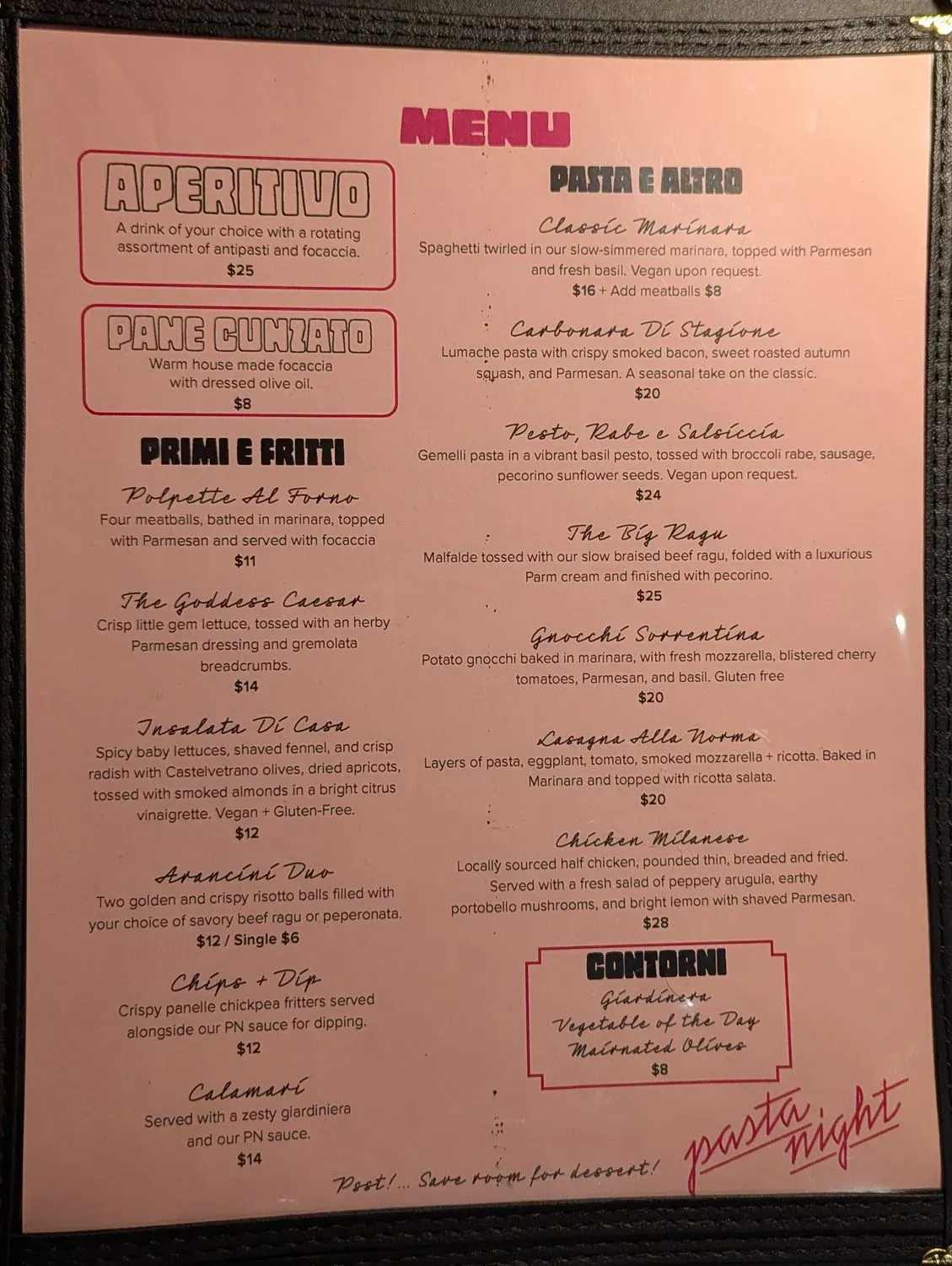 Menu 1