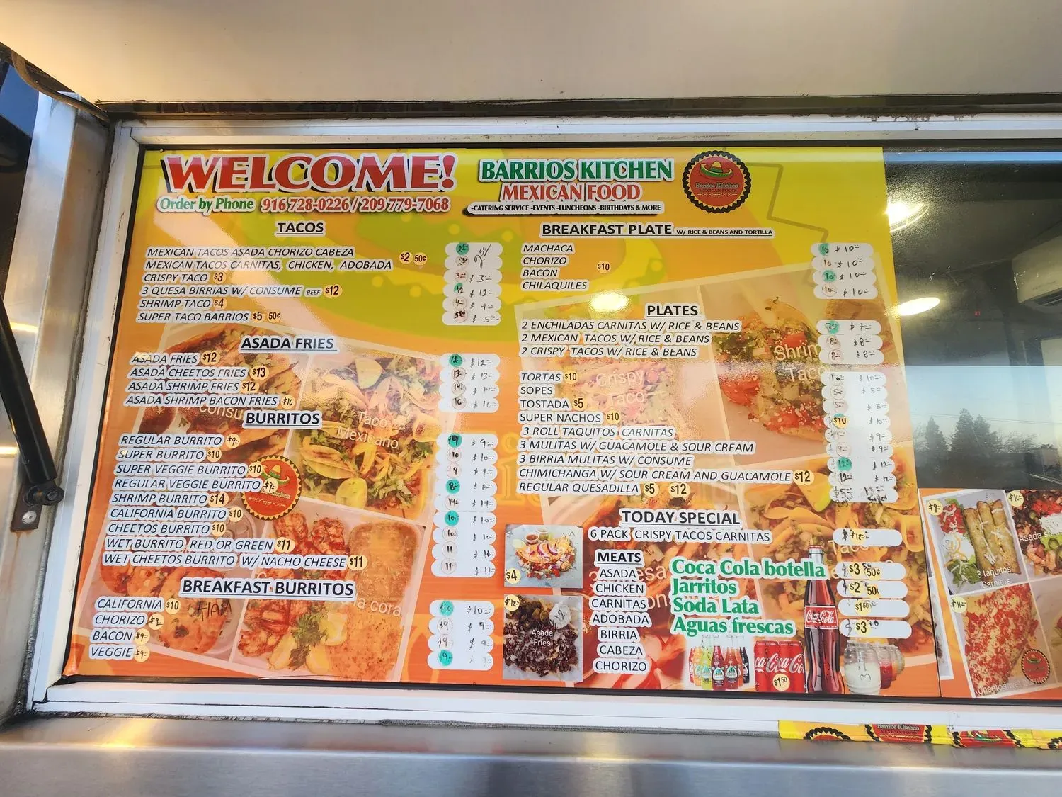 BARRIOS Kitchen Menu - Updated November 2025