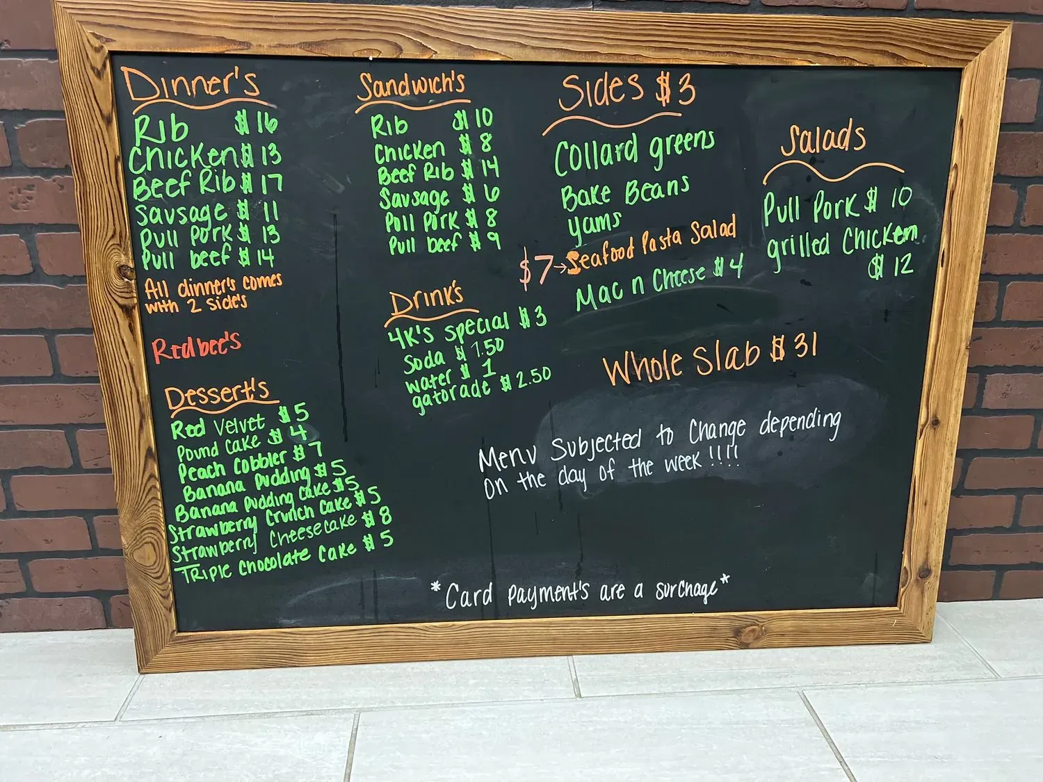 Menu 2