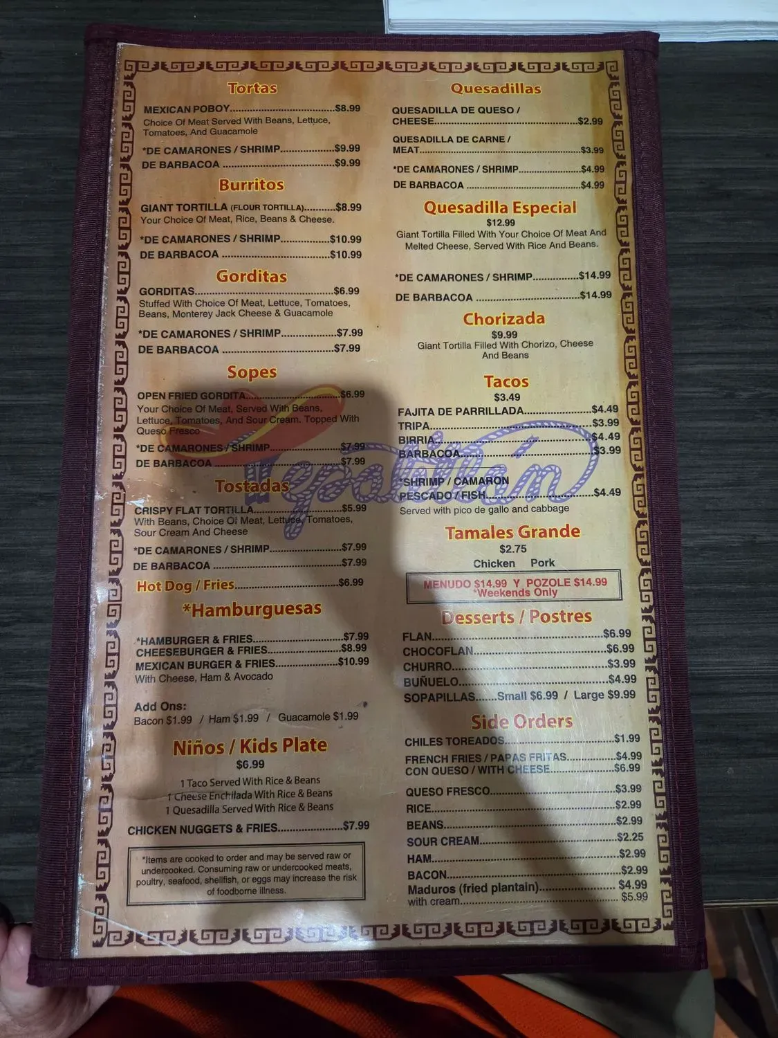 Menu 4